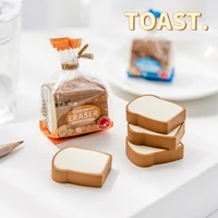 4pcs toast bread erasers set creative rubber eraser for pencil cleaning correcting stationery school student supplies f7043