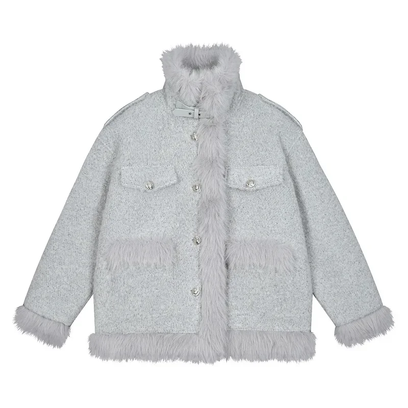 Шерстяная куртка в стиле Greytweed с воротником-стойкой элегантное стеганое