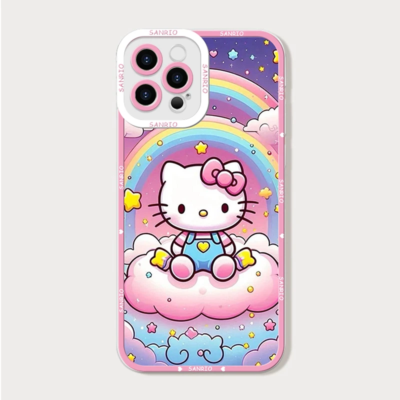 Чехол для телефона с рисунком Sanrio Hello Kitty Cinnamoroll Kuromi Samsung Galaxy S20 S21 S22 S23 S24FE Plus Ultra 5G