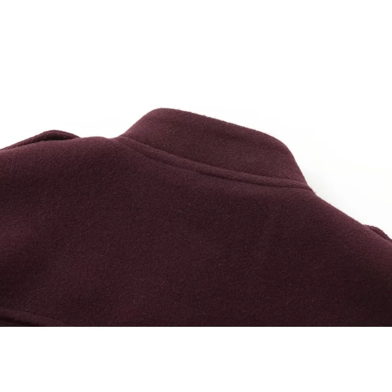 TRAF ZR Шерстяное пальто Осенние модные женские куртки Американское винтажное