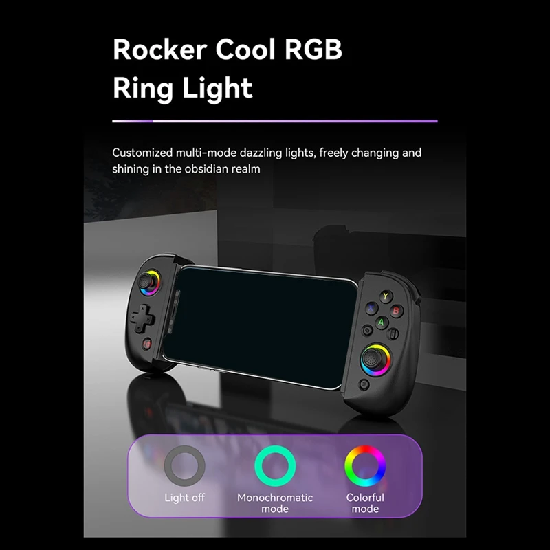 Телескопический игровой контроллер D8 RGB для Android IOS PS3 PS4 ПК с 6 осями вибрации