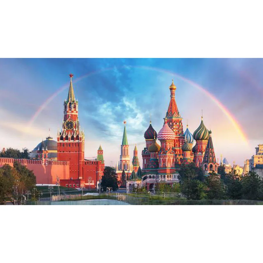 

Московский Кремль и красная фотография картина набор 5d Сделай Сам полная квадратная круглая Алмазная мозаика вышивка Стразы Декор