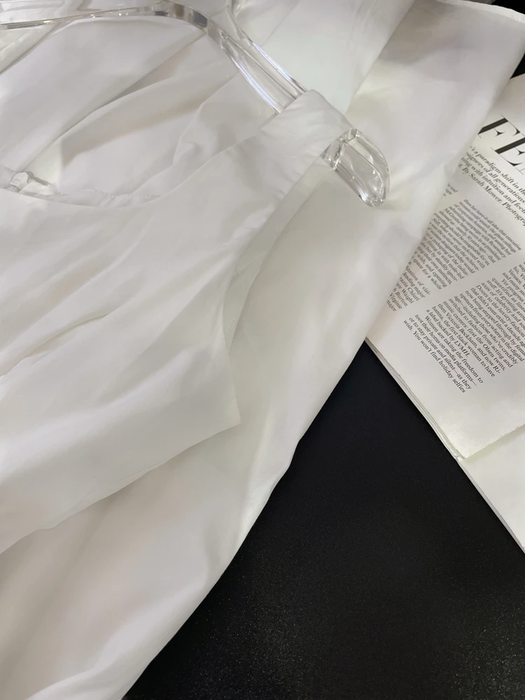 2025 Spring New Arrival Tea Break French Sle Temperament Fancy Slim Looking Date Long Dress White Vest Women