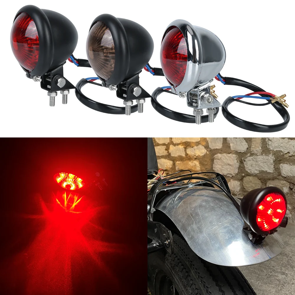 

LEEPEE Red 12V Stop Light Universal Motorbike Brake Rear Lamp Taillight Motorcycle Accessories Motorcycle Tail Light