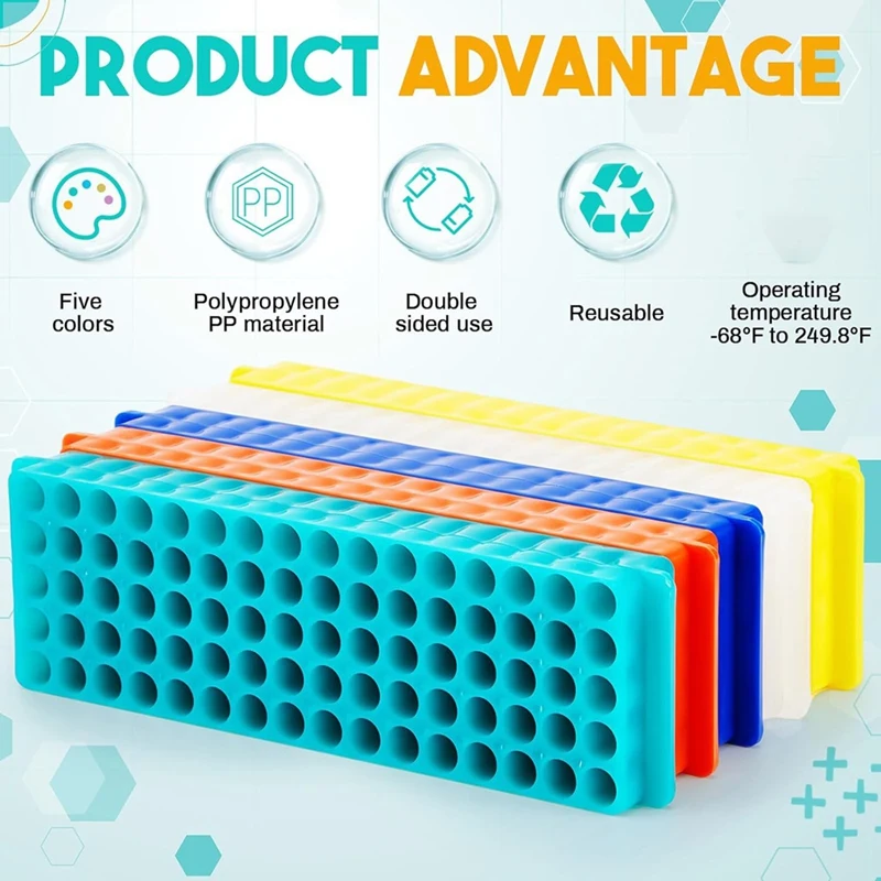 Стеллаж для пробирок 80 Вт 10 шт. стеллаж двухсторонняя Микроцентрифуга 0 2-2 мл