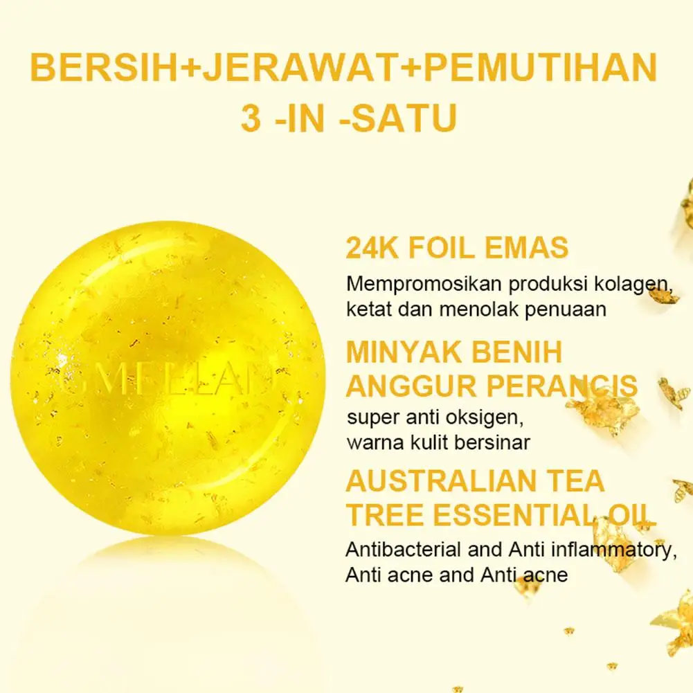 Отбеливающее мыло из 24-каратного золота очищающее средство для удаления черных