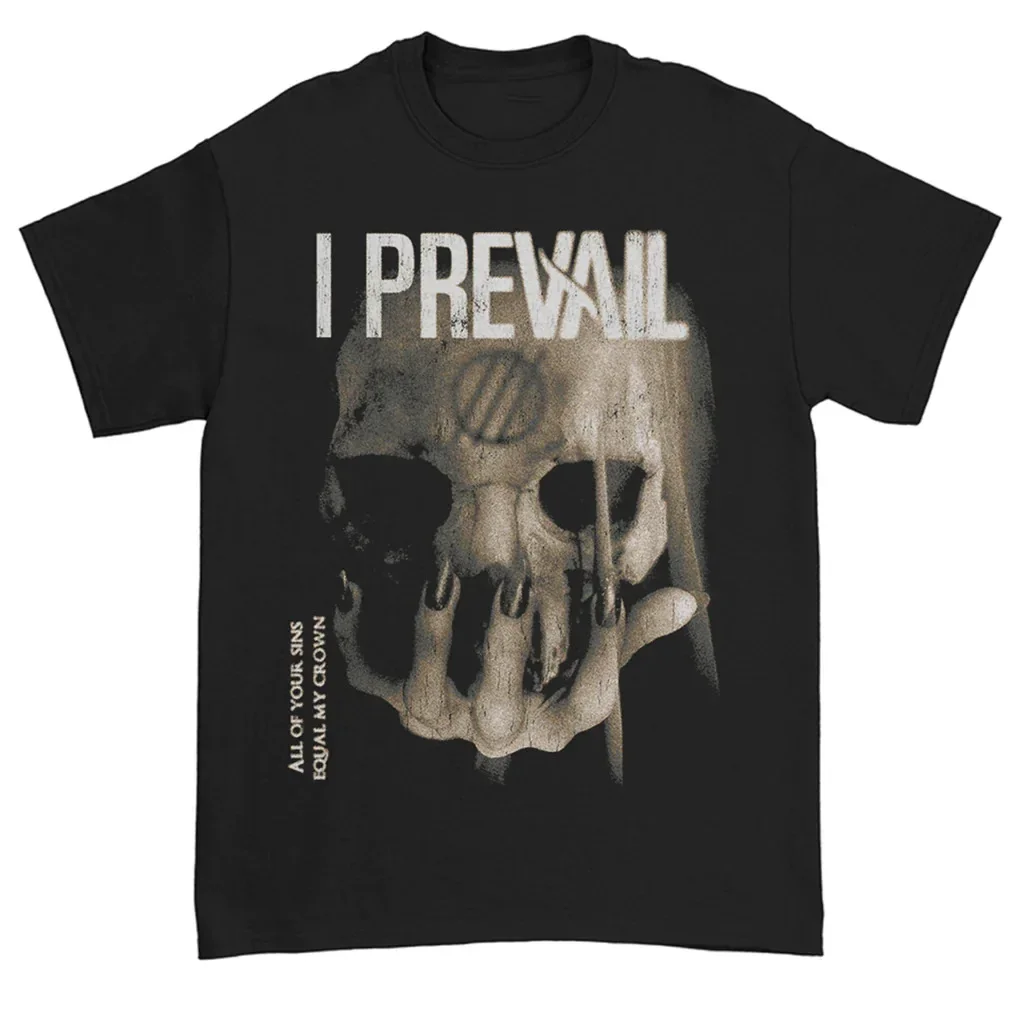 Новая популярная черная хлопковая футболка с надписью I Prevail Band полный размер