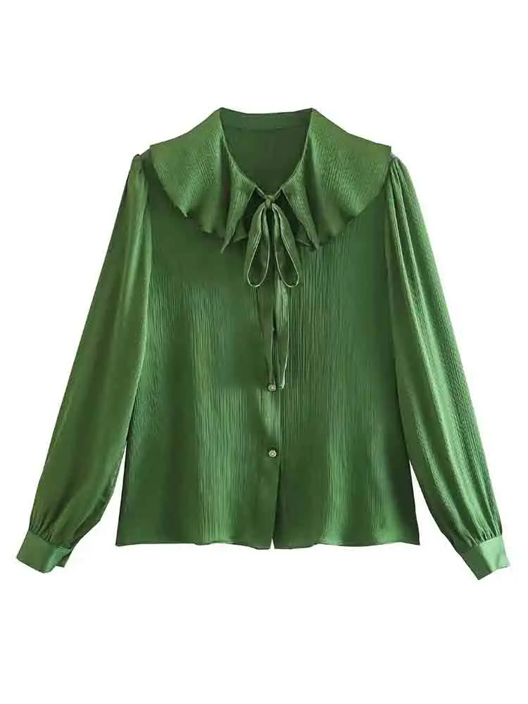 

KLKXMYT TRAF женская рубашка модные ювелирные изделия пуговицы Топы женские осенние пуговицы рубашки для женщин с длинным рукавом Повседневные ...