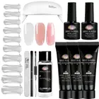 MEET ACROSS набор гелей для ногтей 20 мл30 мл расширение гель для ногтей с УФсветодиодной лампой быстрое строительство Прозрачный блестящий Гель-лак для ногтей