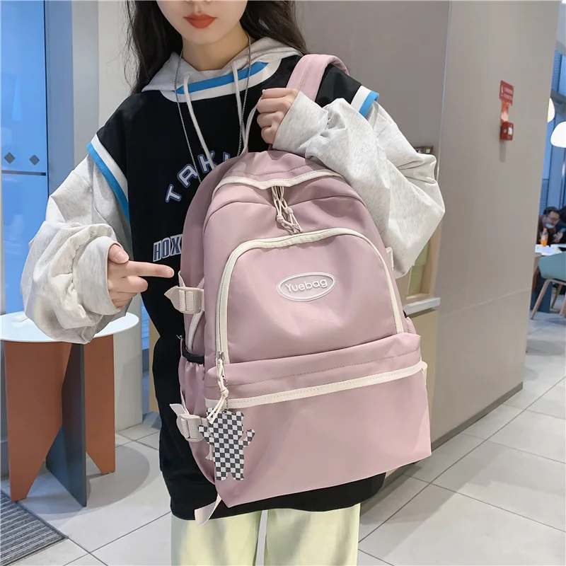 

EST New Casual Girls Teenager Students School Backpack Women Waterproof Nylon Schoolbag Book Large Travel Bolsa Mochila Mujer
