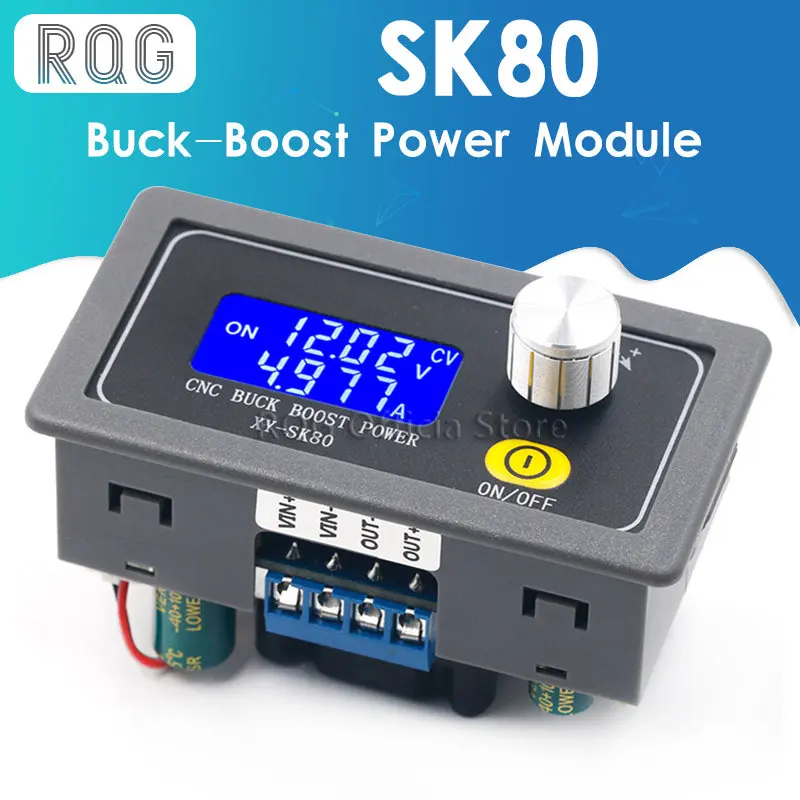 

SK80 DC DC Buck Boost Converter CC CV 0.6-36V 5A Power Module Adjustable Regulated laboratory power supply variable 5V 12V 24V