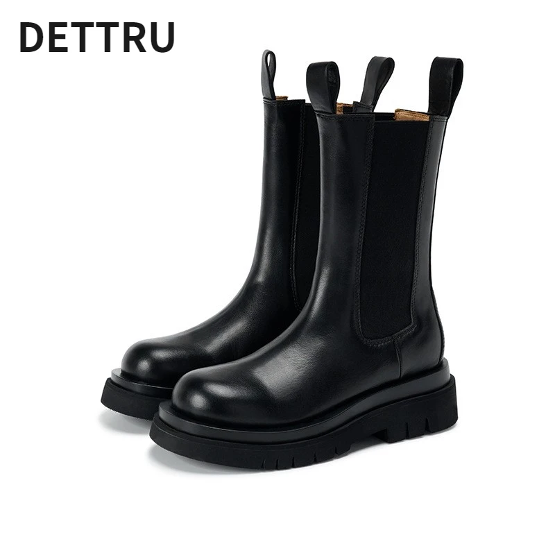 

New Luxury Chelsea Boots Women Ankle Boots Chunky Winter Shoes Platform Ankle Boots Slip On Chunky Heel BV Boot Brand Designer