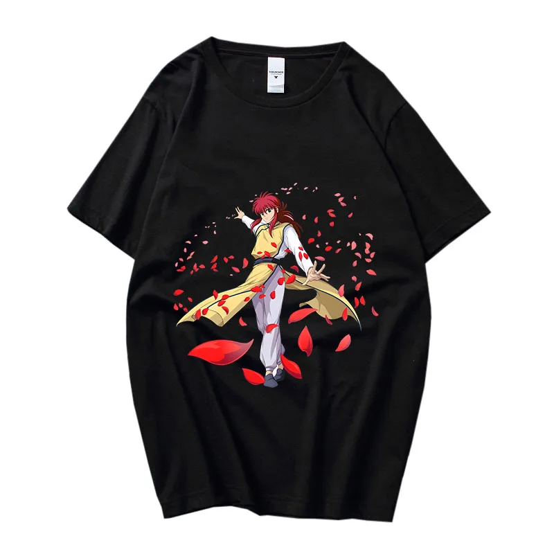 

Yu Yu Hakusho Yuusuke Urameshi Printed T Shirt Women Summer 100% Cotton T-shirt Anime Graphic Shirt Streetwear Prevalent Tees