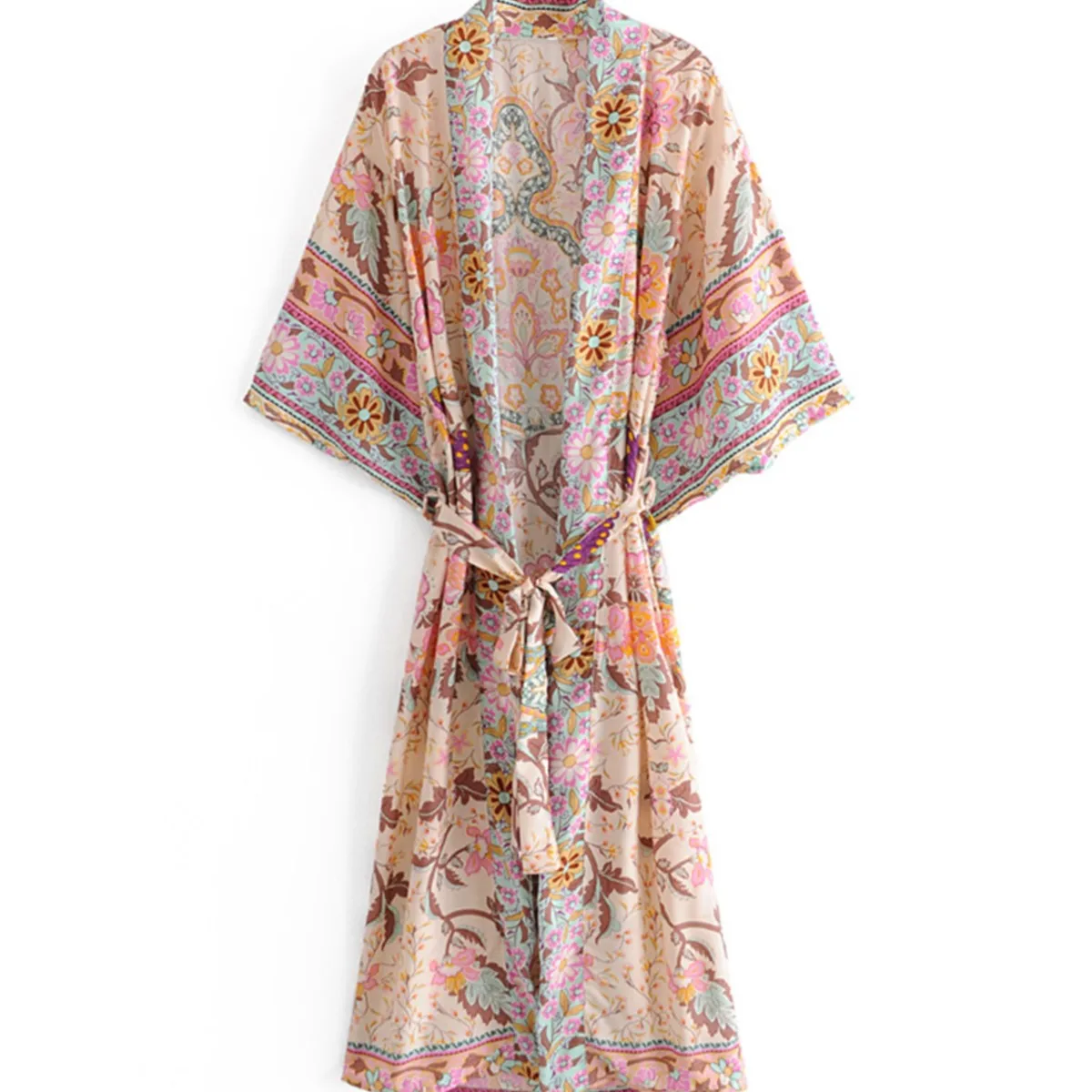 

Женское летнее пляжное кимоно с принтом павлина и рукавами «летучая мышь»