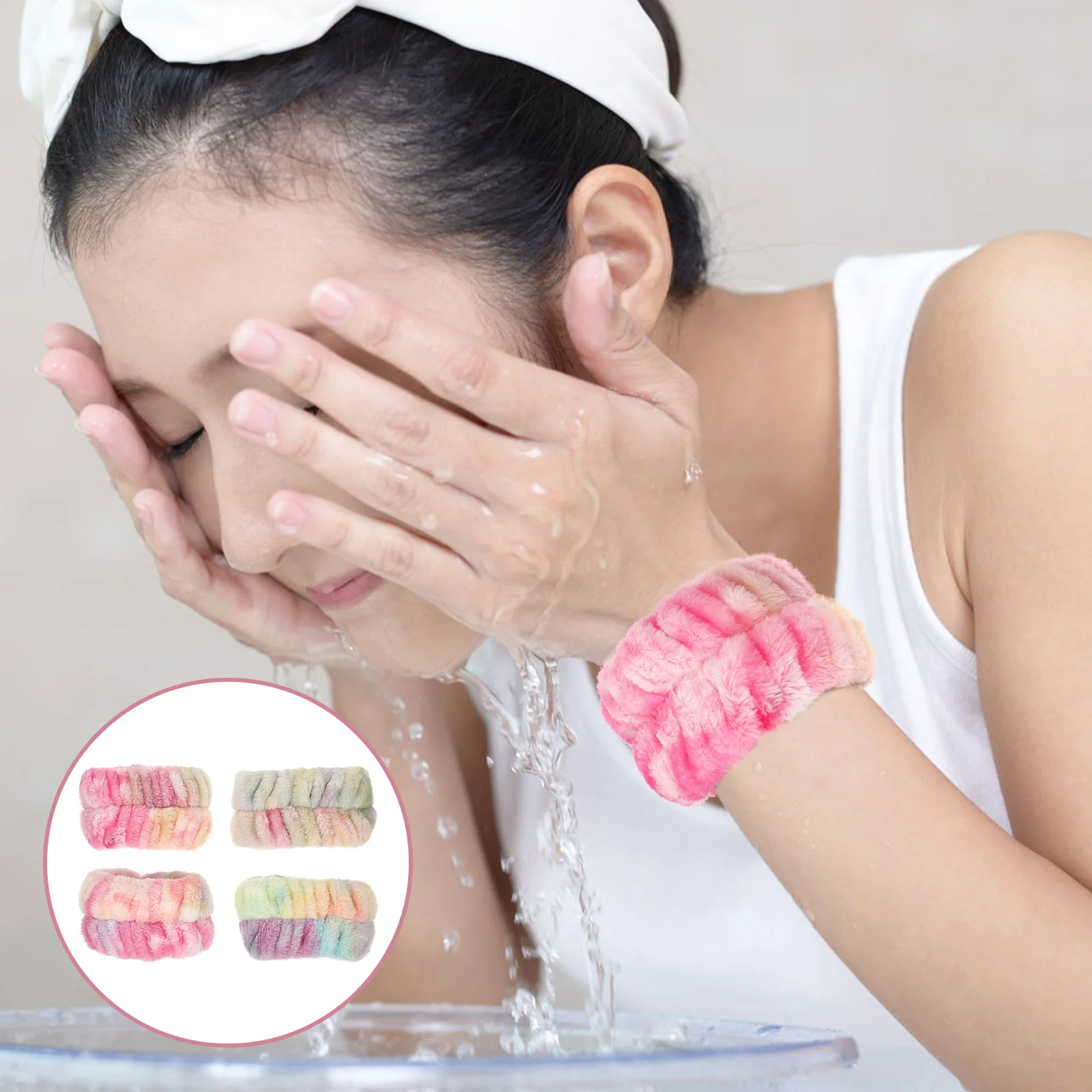 

Wrist Face Washing Bandswristband Spa Wristbands Wash Women Sweat Towels Headband Elastic Absorbent Towel Sleeve Bracelet Band