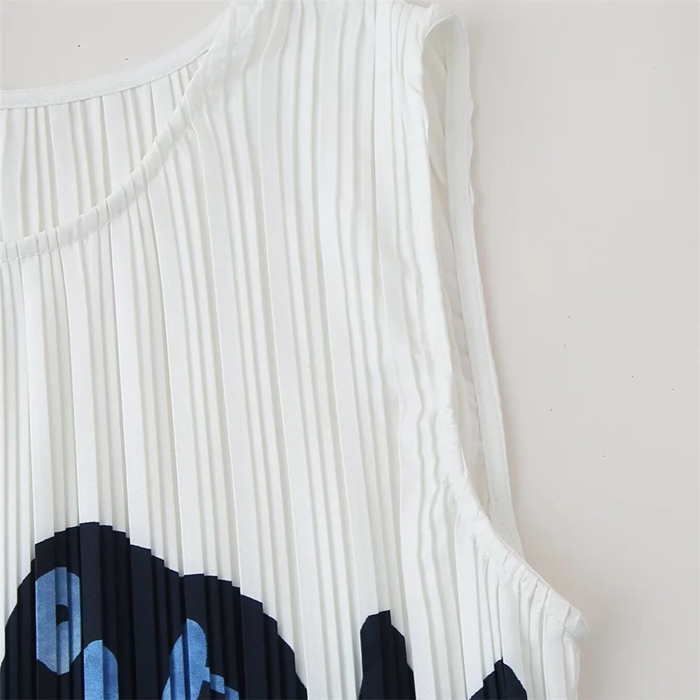 Женское платье без рукавов Taop &amp Za повседневное плиссированное с круглым вырезом