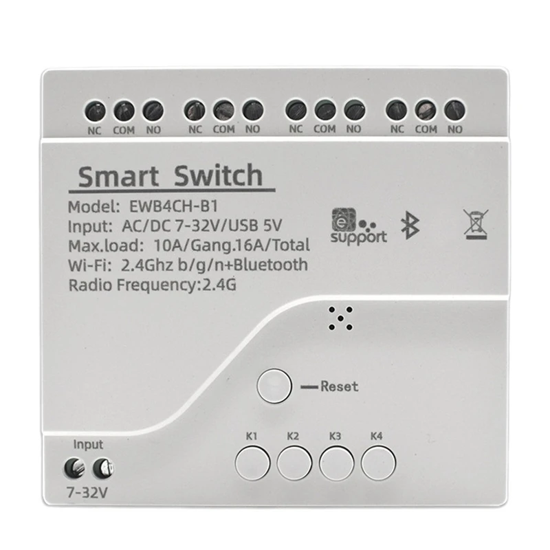 

4-канальный беспроводной переключатель Ewelink, умный переключатель, пульт дистанционного управления, «сделай сам», 4-канальное реле, работа с ...
