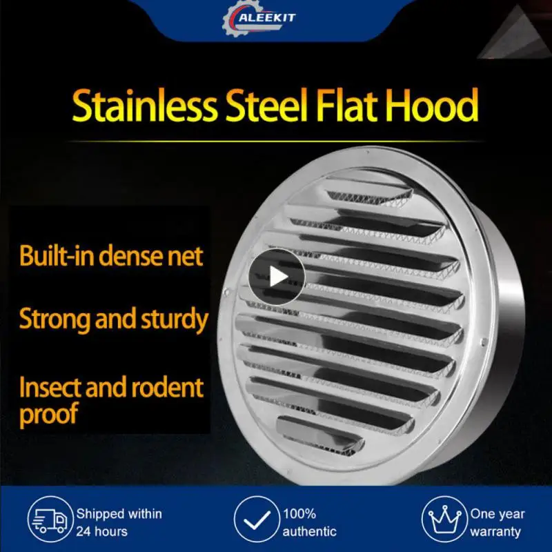 

Silver Air Fence Rain-proof Antirust Ventilation Hood Ventilator Vents Stainless Steel Durable Fly Nets Ventilation Cover