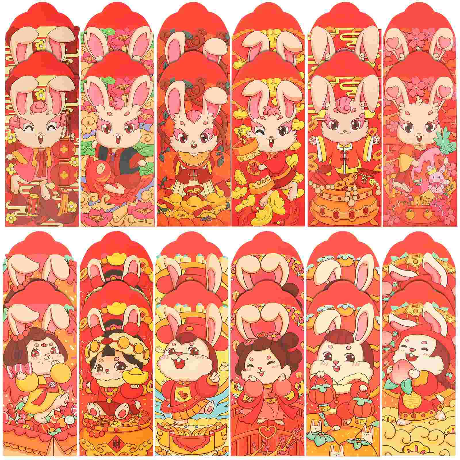 

Envelopes Red Chinese Rabbit Year Gift Cartoon Money New Cash Zodiac Practical Paper Style Lovely Kidshongbao Spring Festival