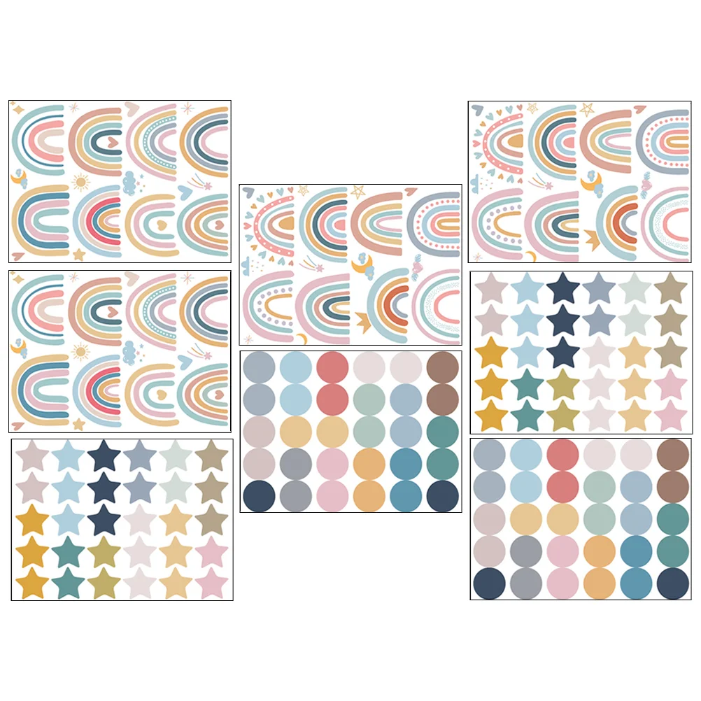

2 Sets Of Wall Decorative Decorative Wall Decals Rainbow Stickers Rainbow Wall Decor Rainbow Wall Sticker