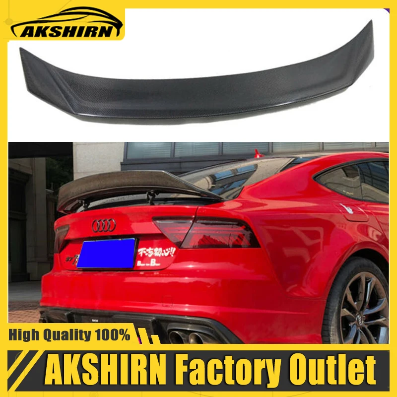 

R style High quality real carbon fiber material spoiler For Audi A7 S7 RS7 2013- 2018 Carbon Fiber Rear Spoiler Trunk Wing