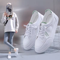 little white shoes female new korean style flat bottom lace up casual shoes ins trend fashion student womens shoes