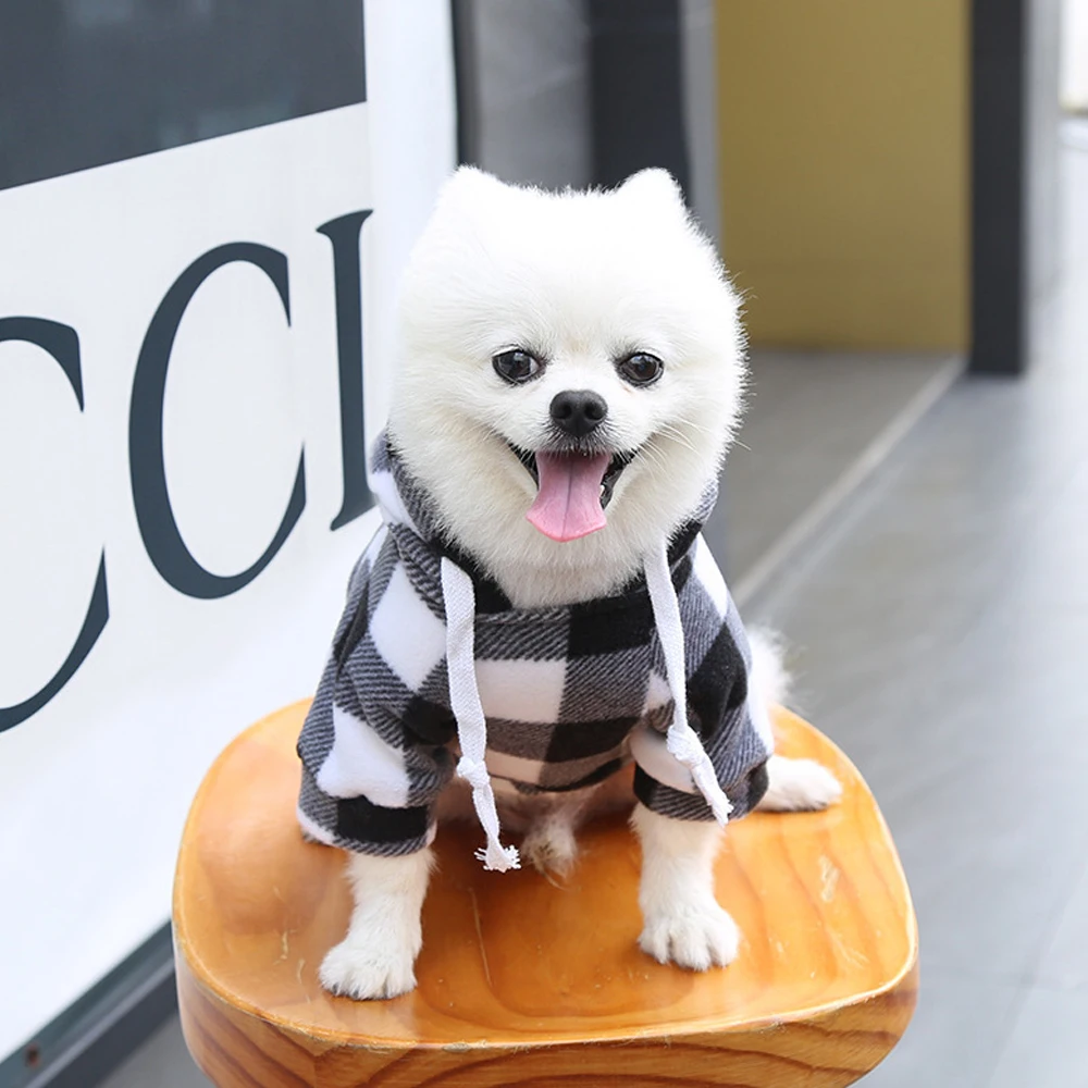 

Customized Pet Cloth Accessories Jacket Winter KeepWarm Dog Sweater With Hoodies Outdoor Excerise Walking Pug Jacket Back Pocket