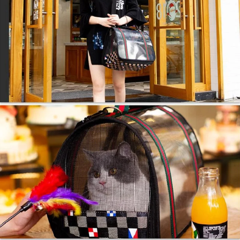 Сумка-переноска для домашних животных воздухопроницаемая Складная на плечо