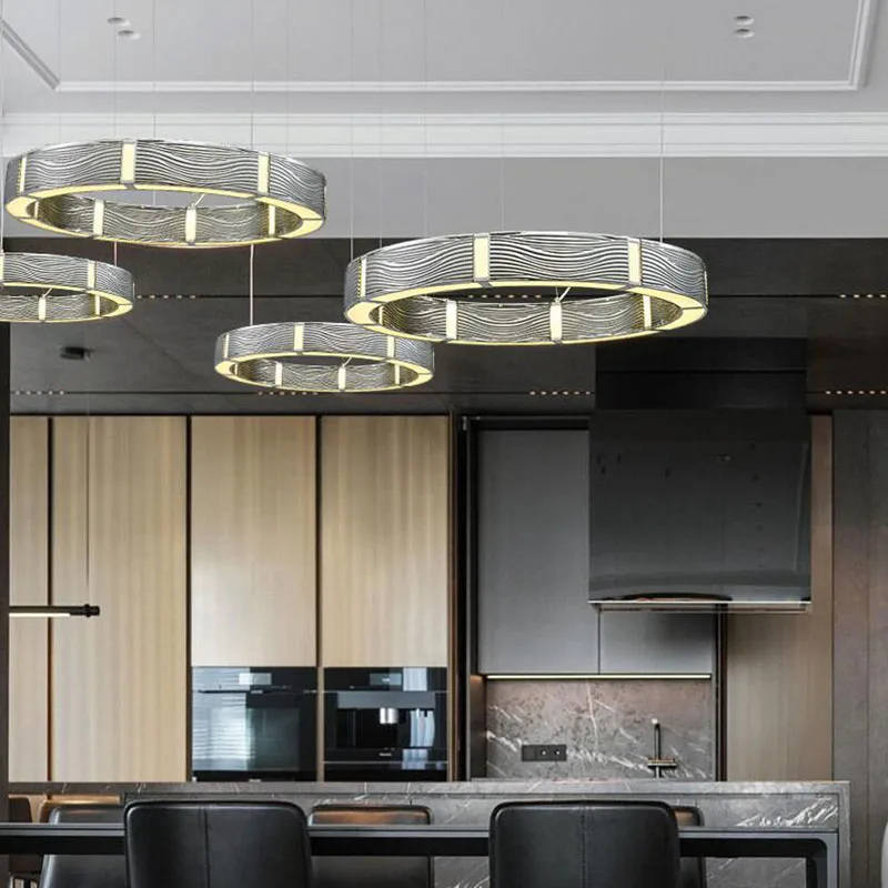 

Modern luxury LED lighting Living room home decoration Bedroom Chandelier Staircase Round dining table Gold/chrome chandelier