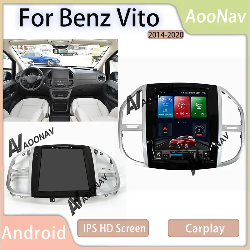 

Android Carplay GPS Radio For Mercedes Benz Vito 2014 2015 2016 2017 2018-2020 Car Stereo Auto Touch Screen Multimedia Player