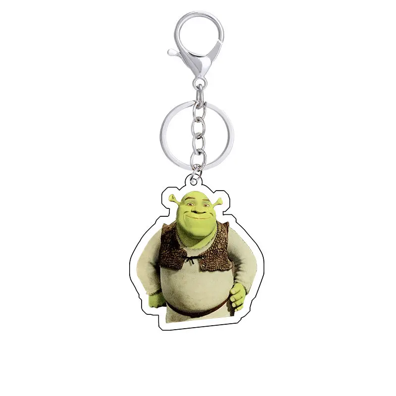 

2023 New Shrek smile cute creative keychain cartoon character key chain schoolbag pendant personalized pendant