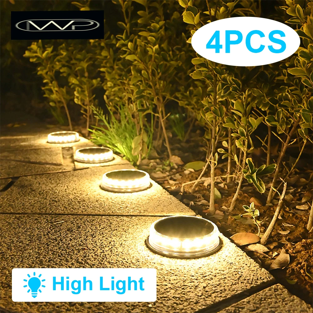 

4Pack Solar Ground Light Outdoor Garden 17Led IP65 Waterproof for Lawn Pathway Patio Landscape Decoration