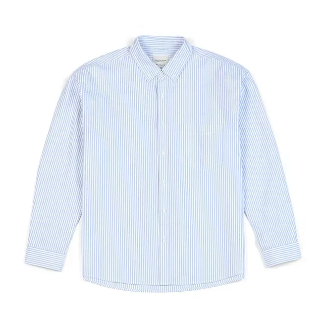 New2022 2022 Spring New Oxford Shirts Men Vertical Striped Classical Casual 100% Cotton  Shirt Plus Size Brand Clothing SK130344