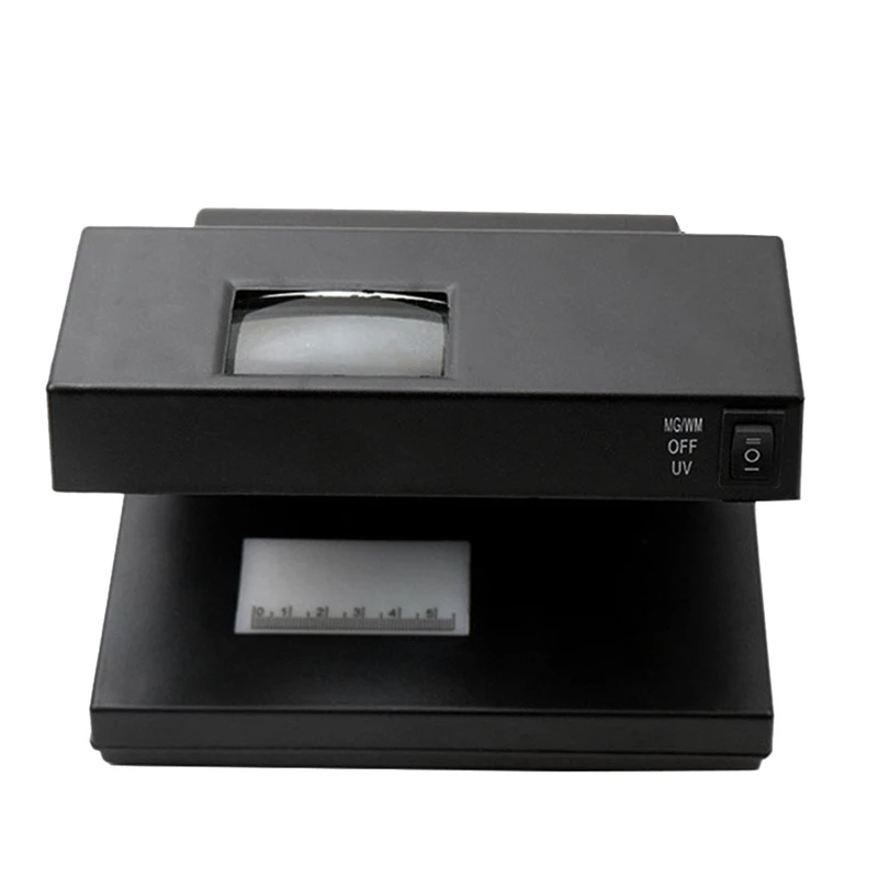 

1 Piece Portable Desktop Counterfeit Bill Money Detector Support UV And Magnifier US Plug