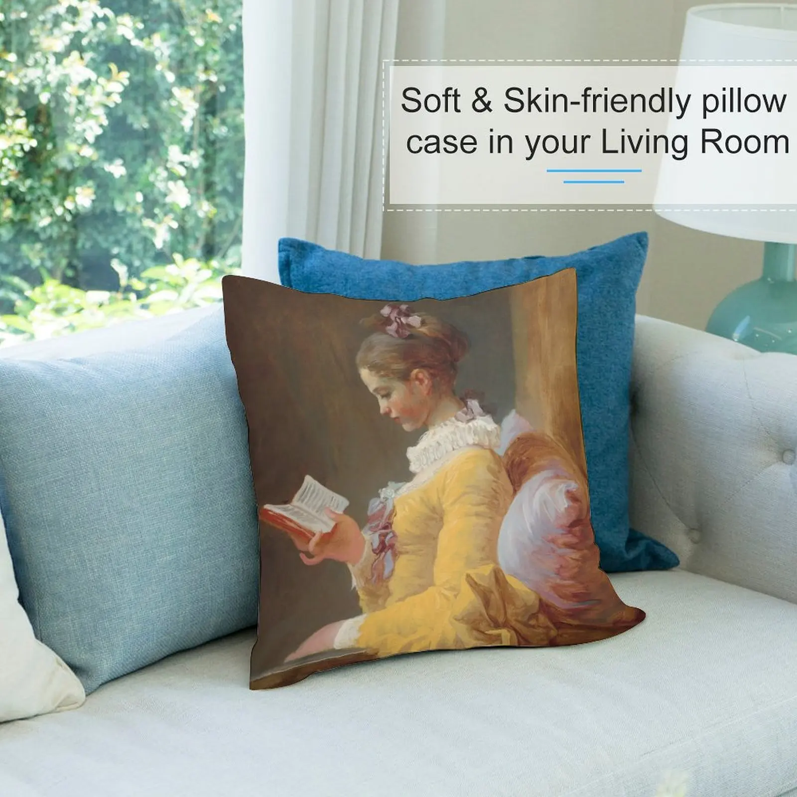 Декоративная подушка для девушек чтения джинс-Honor Fragonard рождественские наволочки