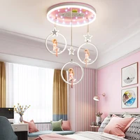 girl home decoration modern chandelier for bedroom ceiling lamps interior lighting pink smart led chandeliers indoor lighting