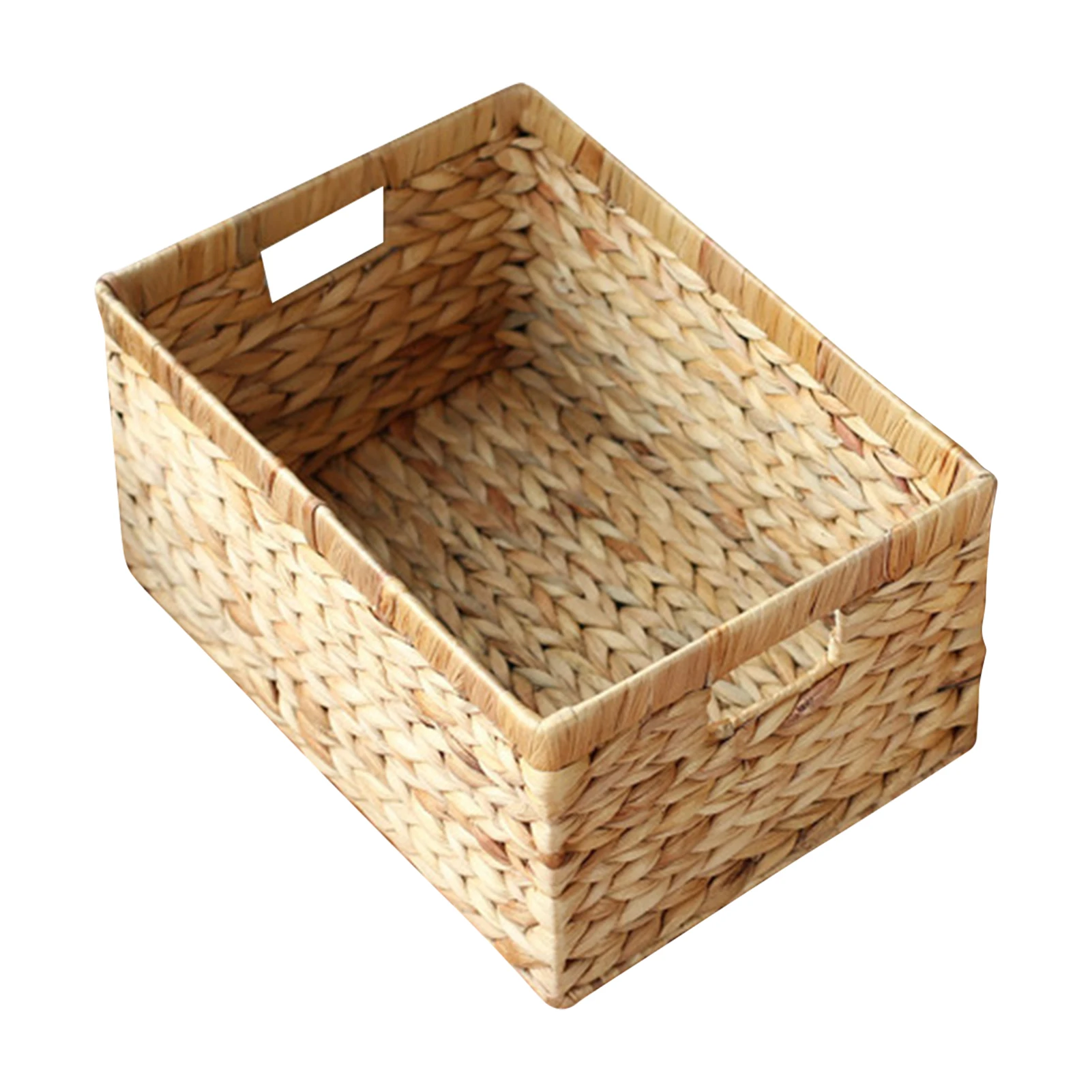 

Daily Gourd Grass Universal Home Organizer Practical Kitchen Large Capacity With Handle Rectangle Hand Woven Storage Basket