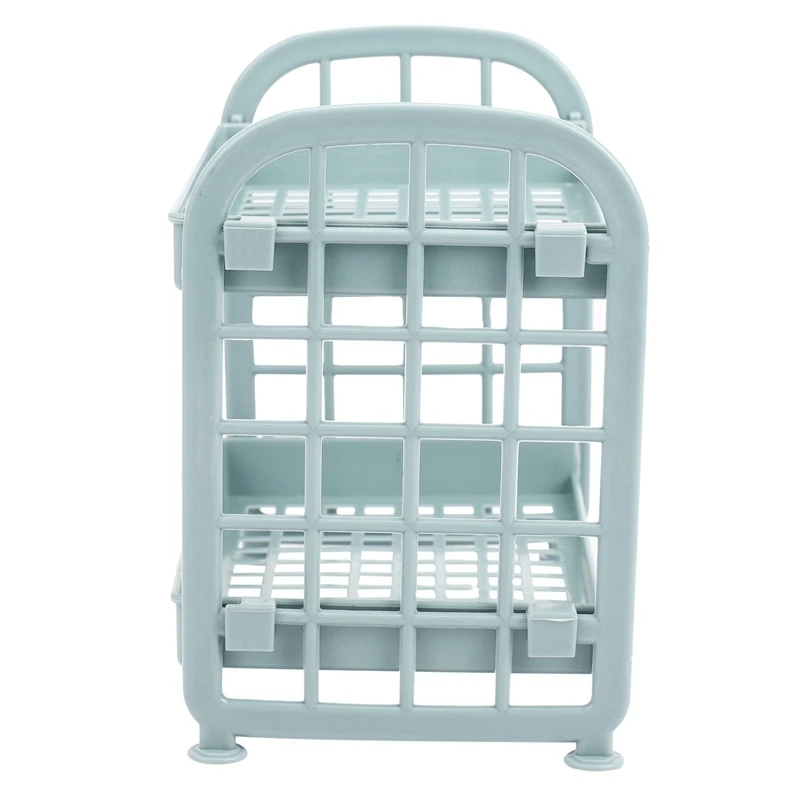 2X полки для хранения пластиковые маленькие хранения-2-уровневые кухонная