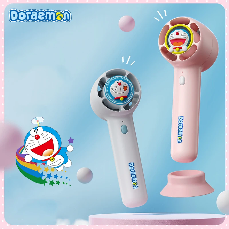 

Anime Doraemons Mini Fan Cartoon Cute Kawaii Student Office Desktop Strong Wind Outdoor Travel Usb Charging Fan Toys Girls Gifts