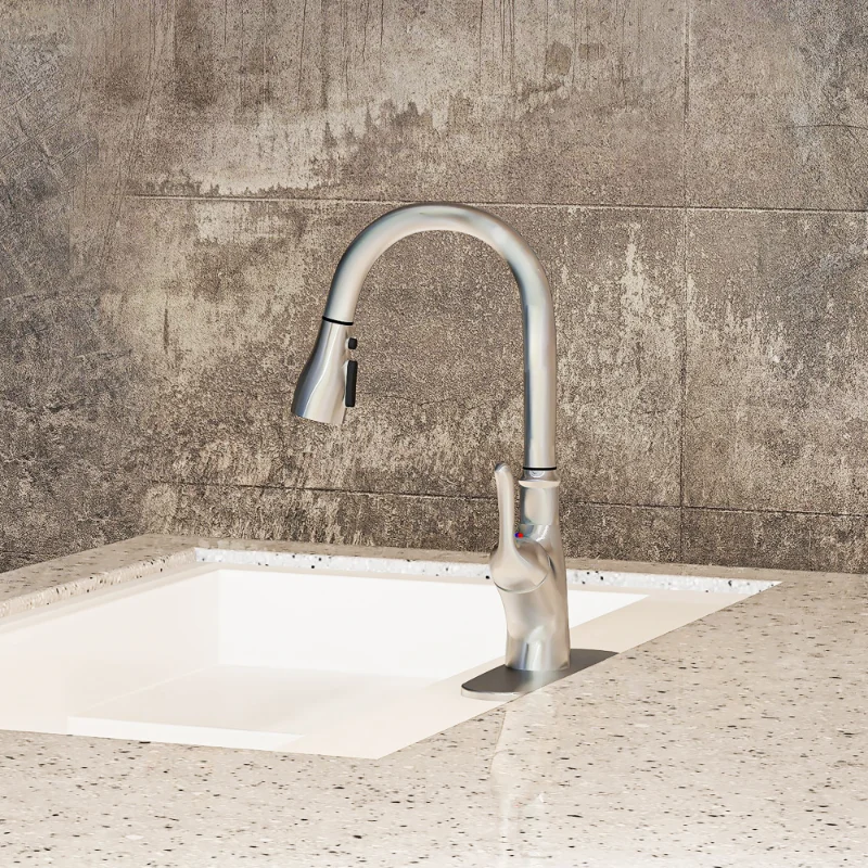 

[Flash Deal]Pull Down Touchless Single Handle Kitchen Faucet Solid Construction of This Faucet Makes It Exceptionally Durable