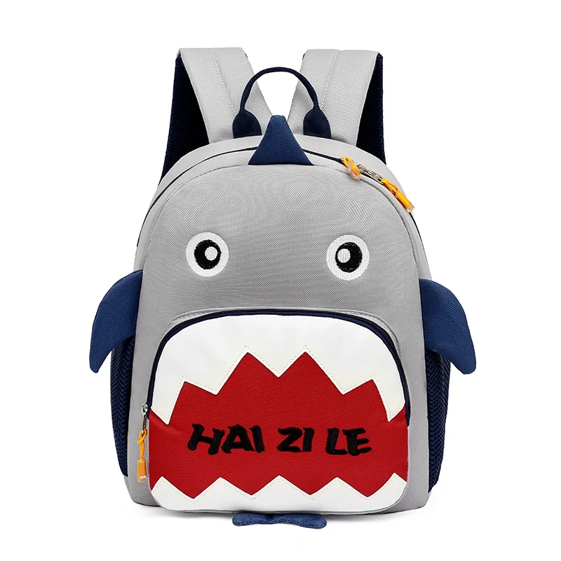 New Children Cartoon Shark Backpacks In Kindergarten Boys Girls Baby School Bags Cute Kids Backpack First Grade Anti Loss Bag