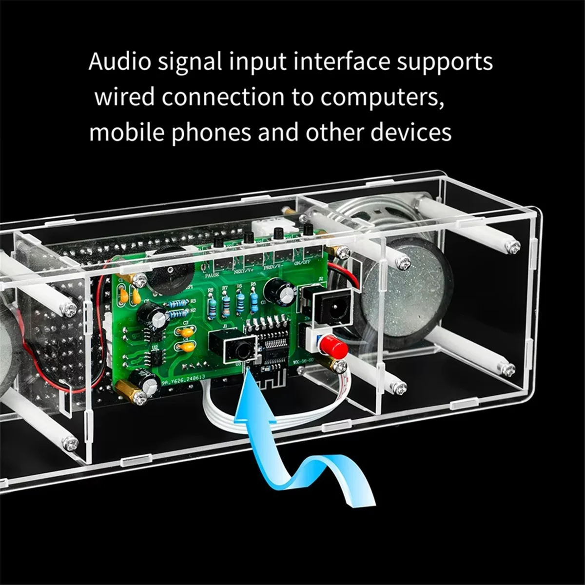 DIY Bluetooth Speaker Kit Электронный светодиодный музыкальный спектр Двухканальная
