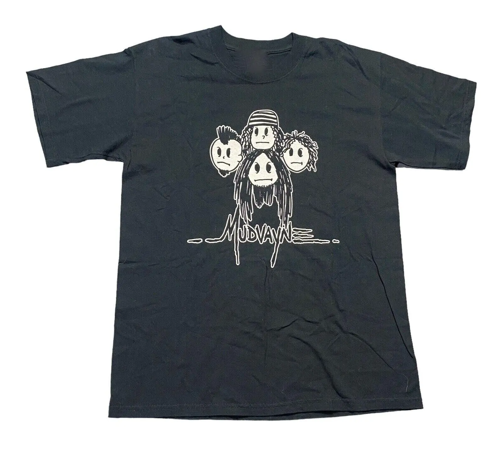 Vtg Mudvayne Tour 2005 потерянная и найденная хлопковая черная полноразмерная РУБАШКА