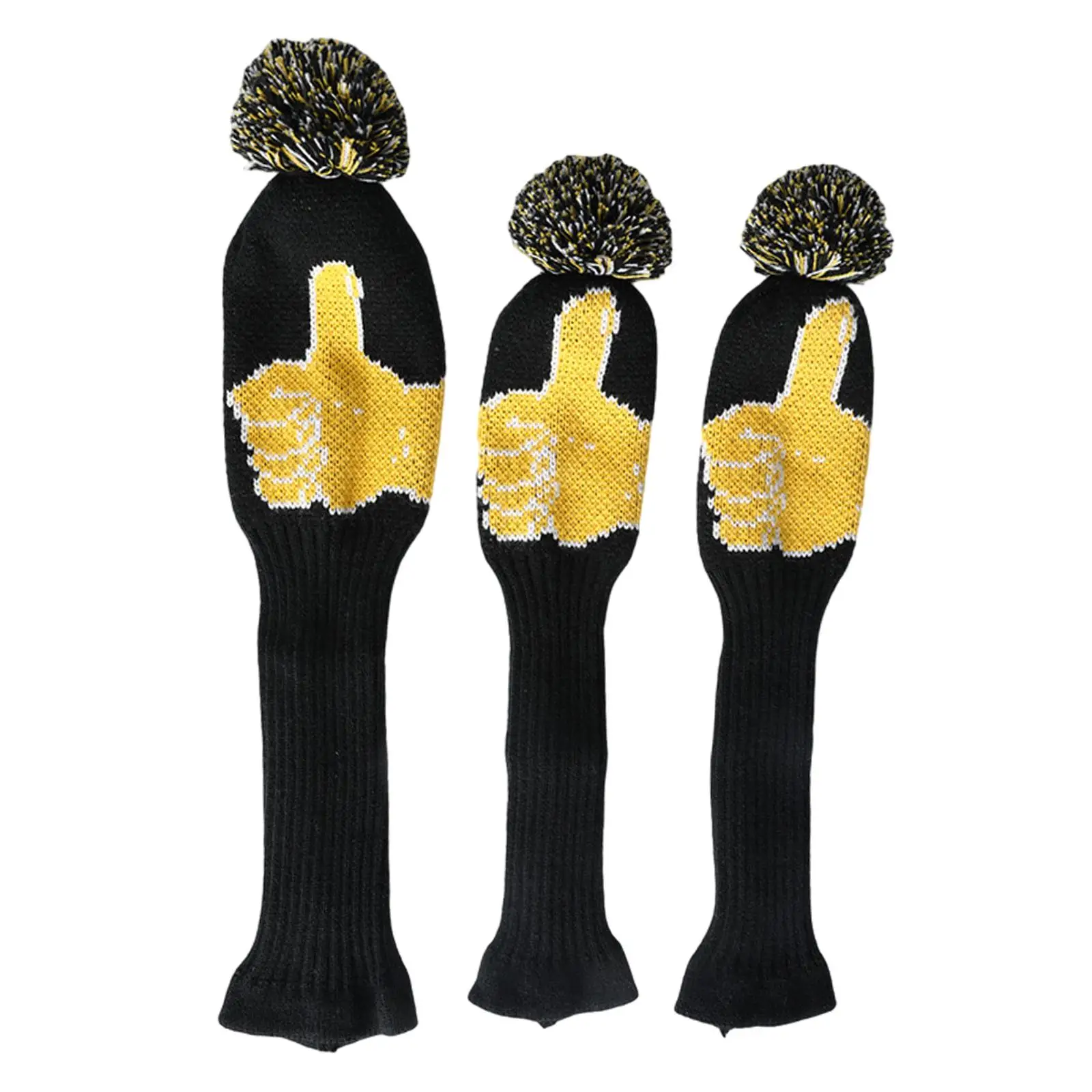 

Knitted Golf Club Head Cover Durable Handmade with Long Neck Protection for Practice Women Golf Supplies