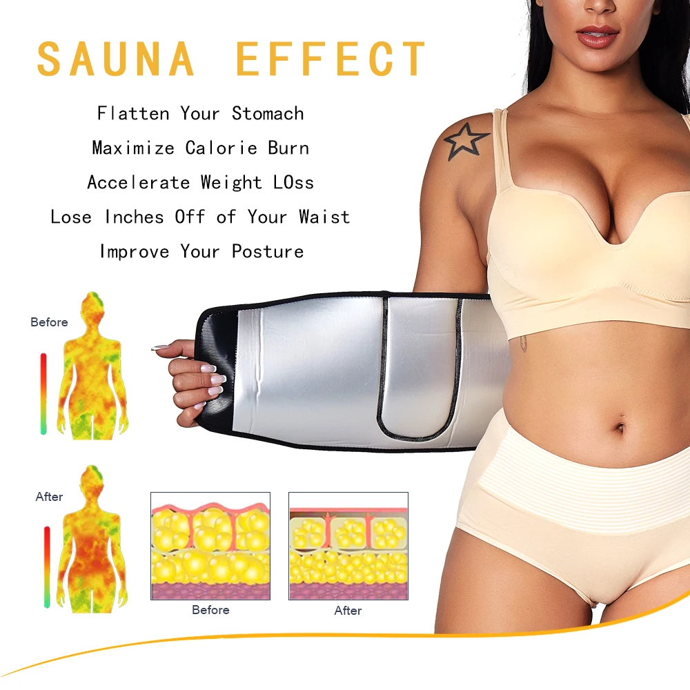 SEXYWG Waist Trainer Sauna Belt Women Fat Burning Waist Cincher Corset Shaper Weight Loss Belt Slimming Modeling Belt