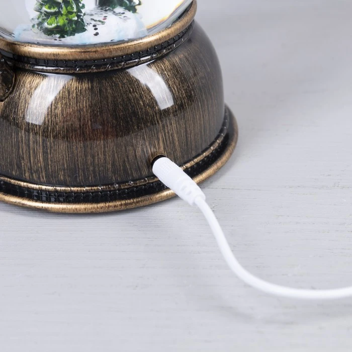 Фигура светодиодная фонарь "Снеговик в лесу" .. см USB музыка Т/БЕЛЫЙ 7673503 -