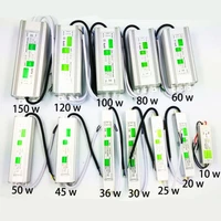 waterproof 10w 150w ac110 260v to dc12v24v led driver transformer power supply adapter electronic outdoor ip68 led strip lamp