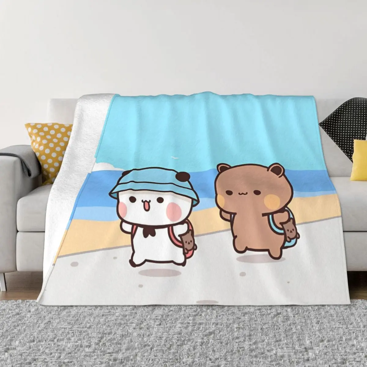 Легкие тонкие одеяла с рисунком медведя из мультфильма Bubu Dudu панда весна-осень