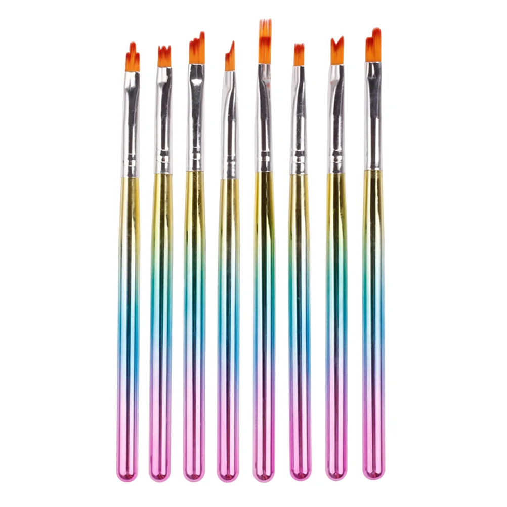 

8pcs Nail Pens Brush Portable Nail Brush Nail Art Drawing Brush for DIY Decor