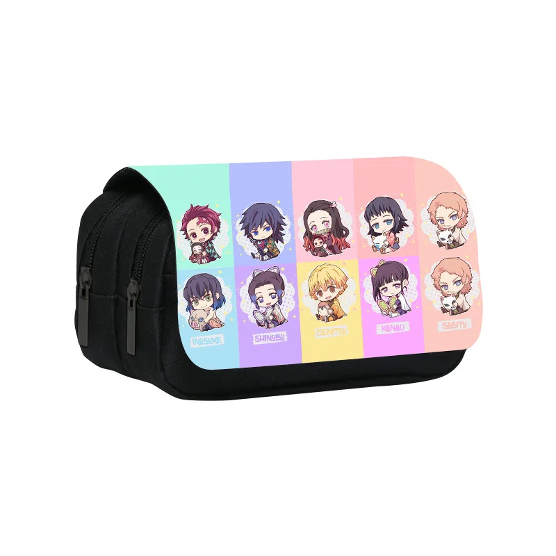 

Demon Slayer Anime Pencil Cases Kanroji Mitsuri Nezulo Tanjiro Pencil Bags Cartoon High Capacity Pencil Pouch Student Stationery